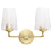 Quorum - 5238-2-80 - Two Light Vanity - Providence - Aged Brass