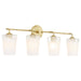 Quorum - 5238-4-80 - Four Light Vanity - Providence - Aged Brass