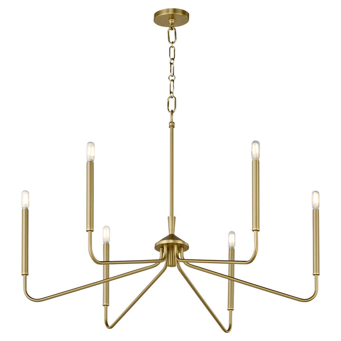 Quorum - 6238-6-80 - Six Light Chandelier - Providence - Aged Brass