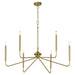 Quorum - 6238-6-80 - Six Light Chandelier - Providence - Aged Brass