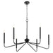 Quorum - 6238-6-59 - Six Light Chandelier - Providence - Matte Black