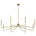 Quorum - 6238-8-80 - Eight Light Chandelier - Providence - Aged Brass