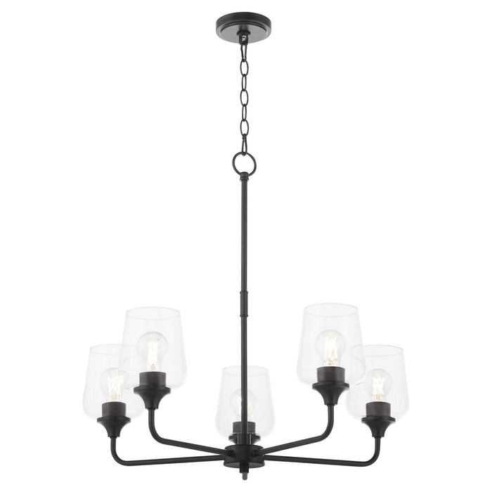 Quorum - 6313-5-59 - Five Light Chandelier - Raymond - Matte Black