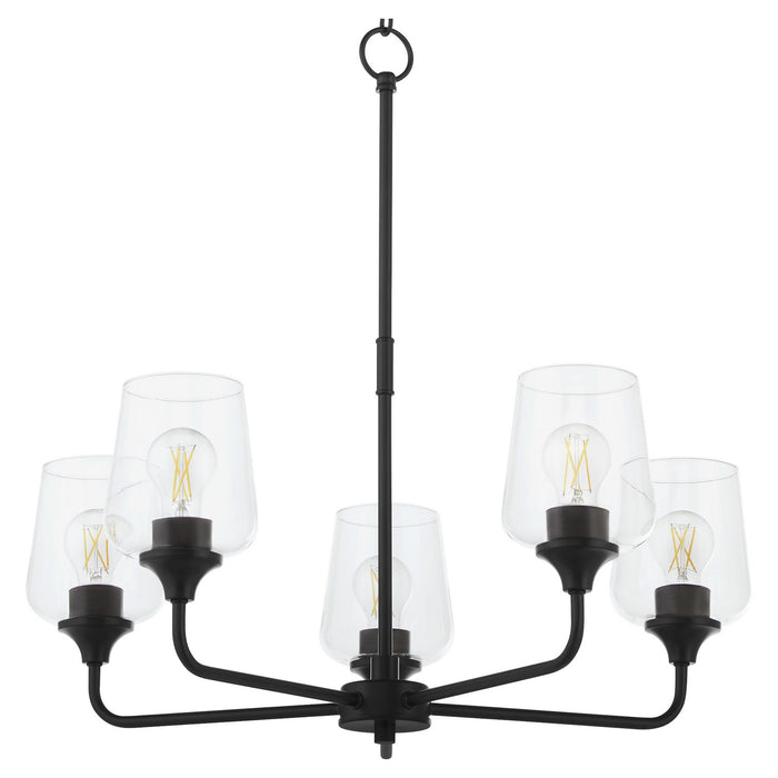 Quorum - 6313-5-59 - Five Light Chandelier - Raymond - Matte Black