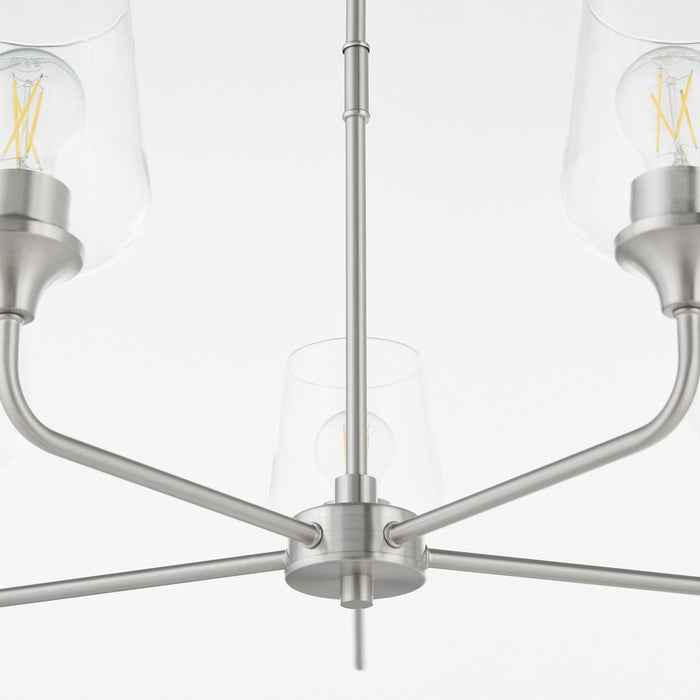 Quorum - 6313-5-65 - Five Light Chandelier - Raymond - Satin Nickel