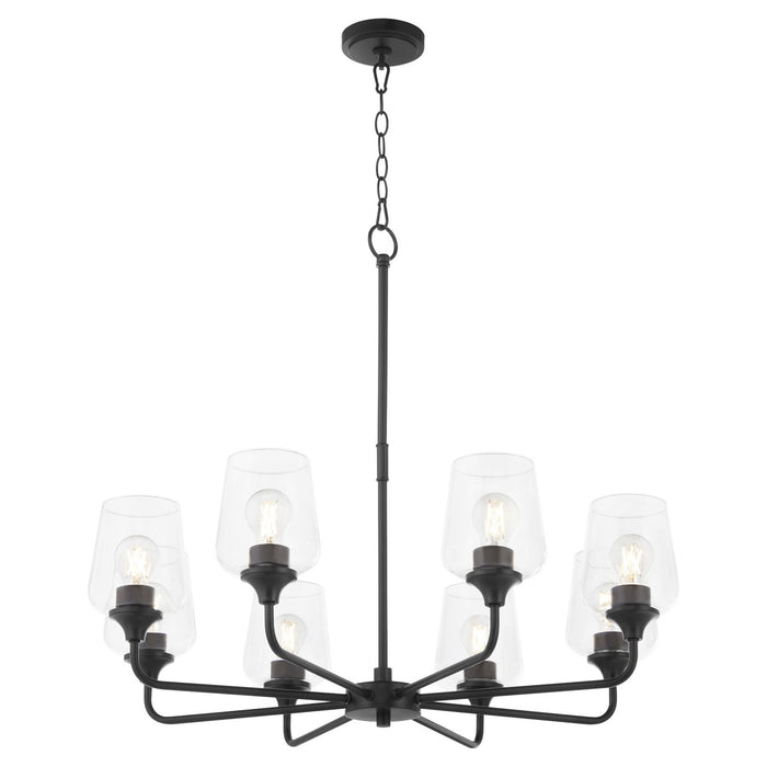 Quorum - 6313-8-59 - Eight Light Chandelier - Raymond - Matte Black