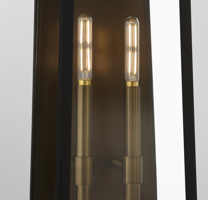 Quorum - 72-20-5982 - Two Light Wall Mount - Rossi - Matte Black w/ Aged Copper