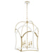 Quorum - 8217-4-0880 - Four Light Lantern - Tiffany - Studio White w/ Aged Brass