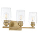 Quorum - 5112-3-80 - Three Light Vanity - Wallinger - Aged Brass