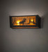 Meyda Tiffany - 270062 - Two Light Wall Sconce - Moose At Lake - Textured Black