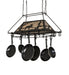 Meyda Tiffany - 273340 - Three Light Pot Rack - Moose At Lake - Textured Black