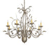 Meyda Tiffany - 273536 - Eight Light Chandelier - Bordeaux - Satin Titanium Gold