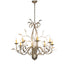 Meyda Tiffany - 273536 - Eight Light Chandelier - Bordeaux - Satin Titanium Gold