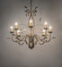 Meyda Tiffany - 273536 - Eight Light Chandelier - Bordeaux - Satin Titanium Gold