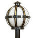 Meyda Tiffany - 274447 - One Light Post Mount - Orbital - ExtOil Rubbed Bronze & Goldtastic