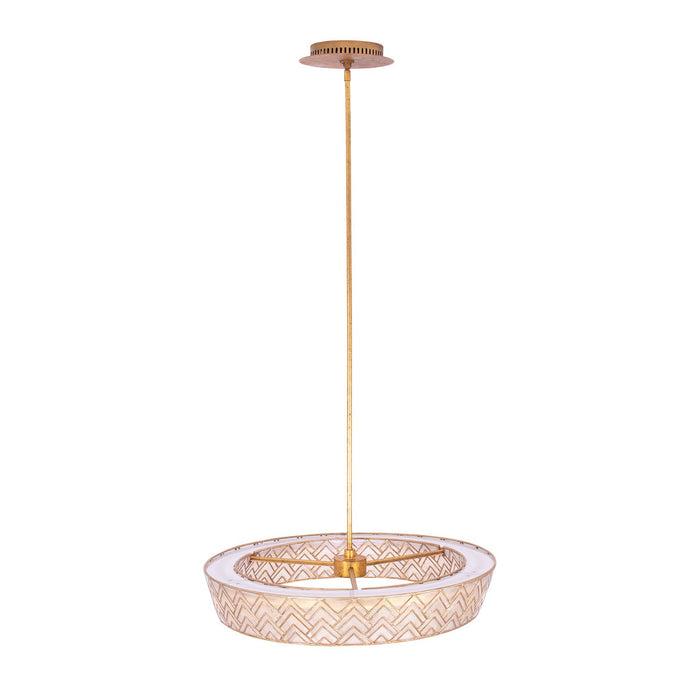 Kalco - 523155OL - LED Pendant - Geo - Oxidized Gold Leaf