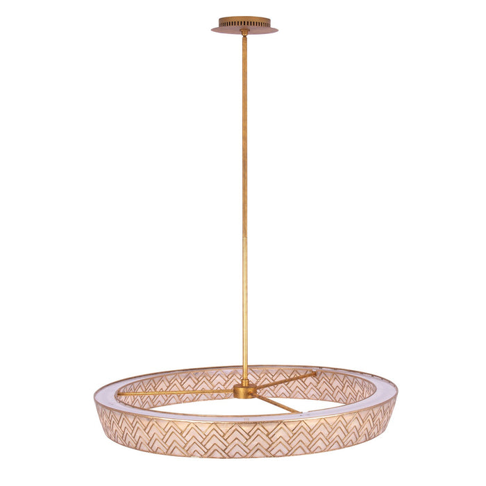 Kalco - 523156OL - LED Pendant - Geo - Oxidized Gold Leaf