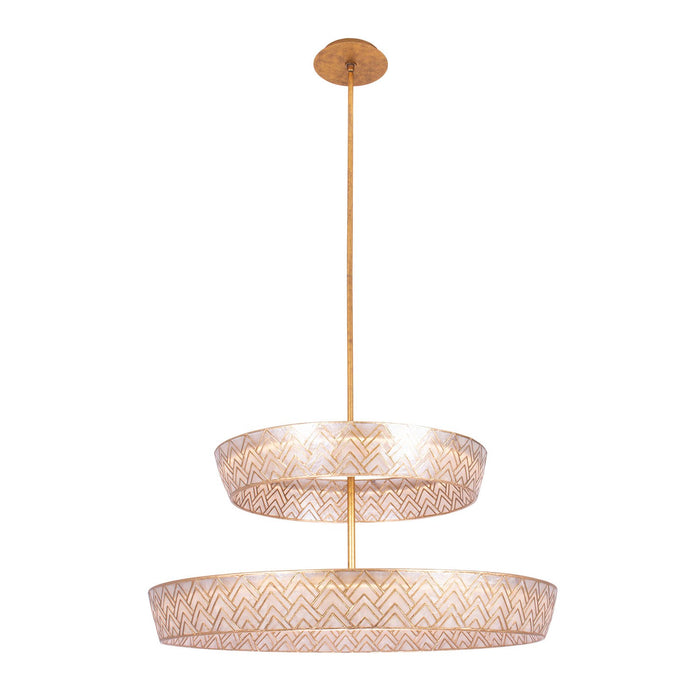 Kalco - 523157OL - LED Pendant - Geo - Oxidized Gold Leaf