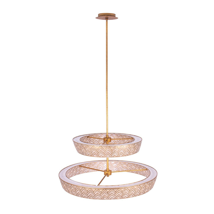 Kalco - 523157OL - LED Pendant - Geo - Oxidized Gold Leaf