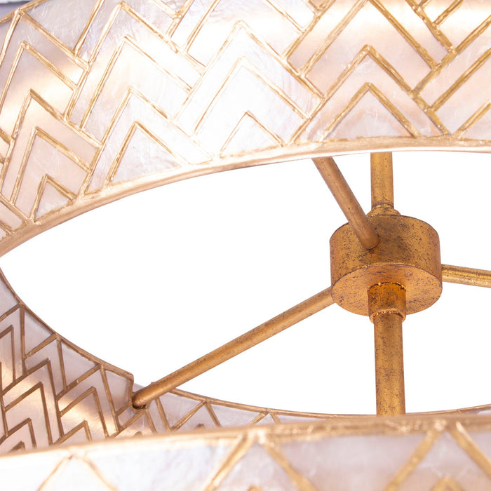 Kalco - 523157OL - LED Pendant - Geo - Oxidized Gold Leaf