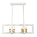 Kalco - 522268SGLW - Eight Light Island Pendant - Duo - Soft Gold and White