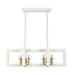 Kalco - 522268SGLW - Eight Light Island Pendant - Duo - Soft Gold and White