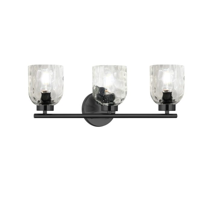 Dainolite Ltd - VLA-213W-MB-CLR - Three Light Vanity - Vallora - Matte Black