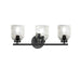 Dainolite Ltd - VLA-213W-MB-CLR - Three Light Vanity - Vallora - Matte Black