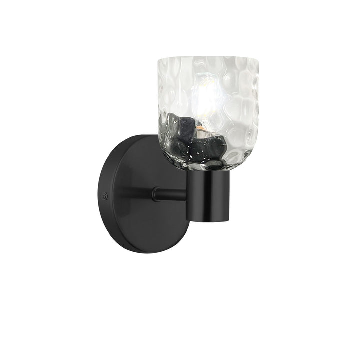 Dainolite Ltd - VLA-81W-MB-CLR - One Light Wall Sconce - Vallora - Matte Black