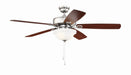 Craftmade - TCE52BNK5C1-C - 52" Ceiling Fan - Twist N Click 1 Light - Brushed Polished Nickel
