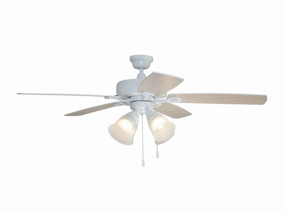 Craftmade - TCE52W5C4-C - 52" Ceiling Fan - Twist N Click 4 Light - White