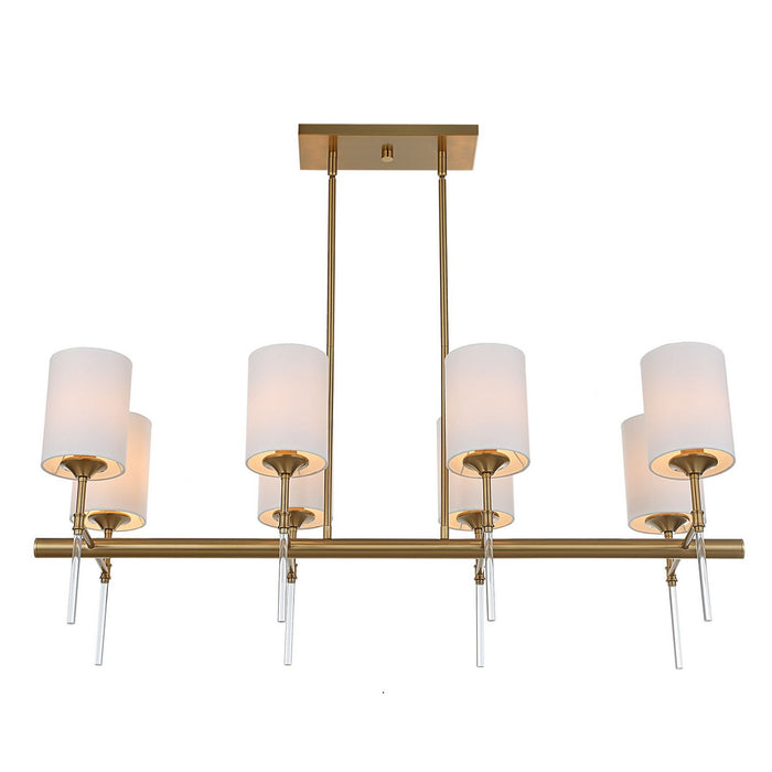 Uttermost - 21388 - Eight Light Linear Chandelier - Awyr - Warm Brass