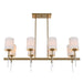 Uttermost - 21388 - Eight Light Linear Chandelier - Awyr - Warm Brass