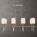 Uttermost - 21388 - Eight Light Linear Chandelier - Awyr - Warm Brass