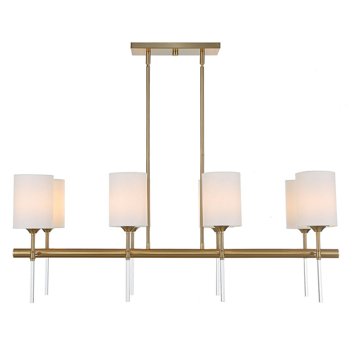 Uttermost - 21388 - Eight Light Linear Chandelier - Awyr - Warm Brass