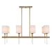 Uttermost - 21388 - Eight Light Linear Chandelier - Awyr - Warm Brass