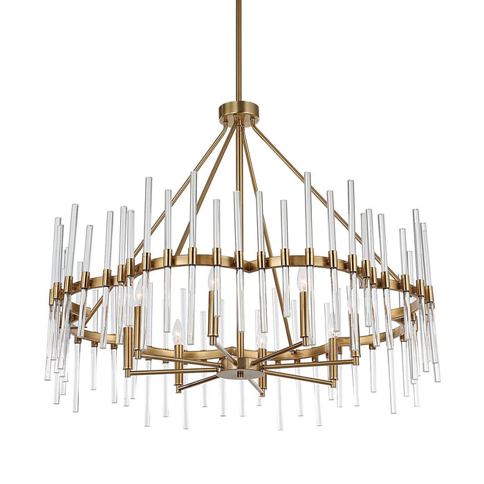 Uttermost - 21389 - Eight Light Chandelier - Crystal - Warm Brass