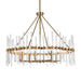 Uttermost - 21389 - Eight Light Chandelier - Crystal - Warm Brass