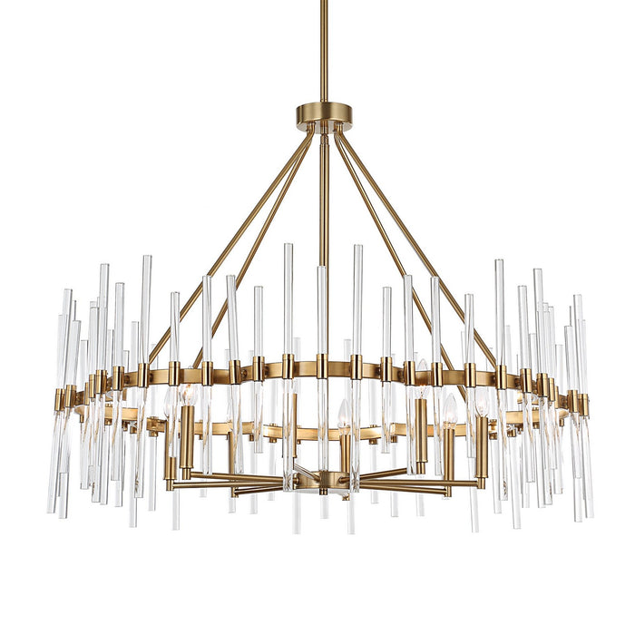 Uttermost - 21389 - Eight Light Chandelier - Crystal - Warm Brass