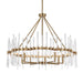 Uttermost - 21389 - Eight Light Chandelier - Crystal - Warm Brass