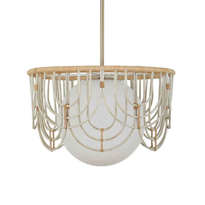 Uttermost - 21605 - One Light Pendant - Arches - Warm Brass And Antique White