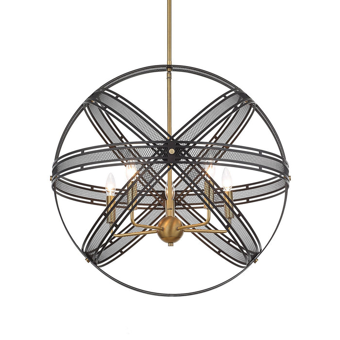 Uttermost - 21606 - Five Light Pendant - Spherical - Bronze And Antique Brass