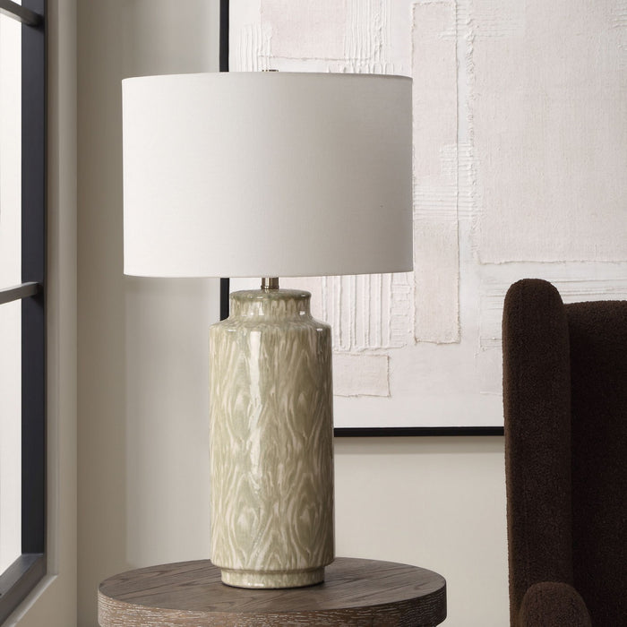 Uttermost - 30366-1 - One Light Table Lamp - Laurel - Organic Pattern In Soothing Cream And Sage