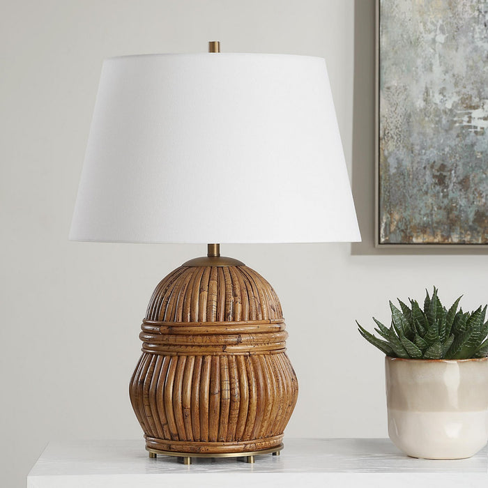 Uttermost - 30429 - One Light Table Lamp - Reed - Antique Brass