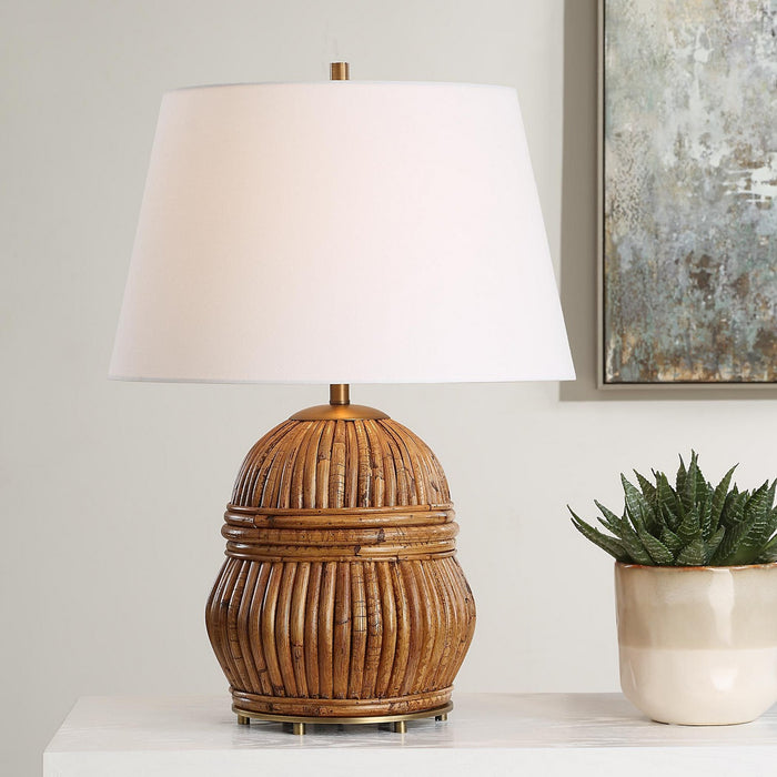 Uttermost - 30429 - One Light Table Lamp - Reed - Antique Brass