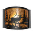 Meyda Tiffany - 270089 - LED Wall Sconce - Elk At Lake - Textured Black