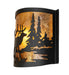 Meyda Tiffany - 270089 - LED Wall Sconce - Elk At Lake - Textured Black