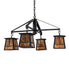 Meyda Tiffany - 275597 - Four Light Chandelier - Bungalow - Flat Black