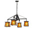 Meyda Tiffany - 275597 - Four Light Chandelier - Bungalow - Flat Black