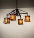 Meyda Tiffany - 275597 - Four Light Chandelier - Bungalow - Flat Black